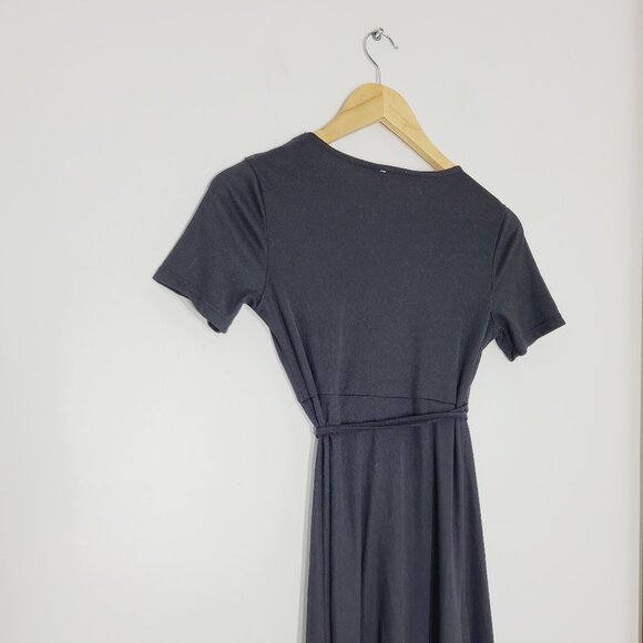 ๐ธ XS Ardene Charcoal Midi Wrap Dress๐ธ - Picture 2 of 9